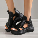 Sandals Female Muffin And Fish Mouth Hollowed-Out Sandals 2024 Summer New Roman Sandals