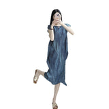 Three Folded New Dress Casual Style Folded Folded Long