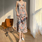 And Summer New Women's Satin Silk French Style Sexy Fashion Invisible Zipper Design Refreshing Breathable Suspender