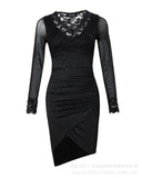 Zingj And Summer 2023 Lace Splicing Slit Tight Skirt-LZS33160