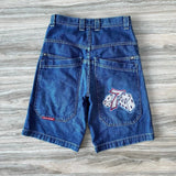 Zingj Y2K Vintage Denim Shorts Men's Harajuku Punk High-Waisted Denim Shorts 211-0-Outfit