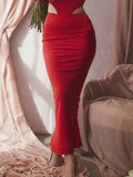 Quality Long Skirts Women Summer Party skirts Woman Fashion 2022 High-waisted Skirt Sexy Satin Skirt Festival