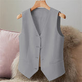 Vest Women's Vest Wearing 2025 Autumn Dress New Top Without Sleeves Short Shoulder Jacket
