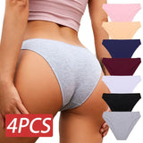 Women Cotton Panties Sexy Low Waist Female Underpants Solid Elasticity Comfortable Underwear Women Panty Lingerie