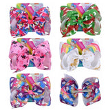 inch JoJo Bows JoJo Siwa Unicorn Grosgrain Ribbon Bow For Girls Handmade Hair Clips Barrettes Headwear Hair Accessories