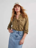 Zingj Early Fall New Ins Wind Denim Wash Water Fashion Elegant Long Sleeve Multi-Color Shirt