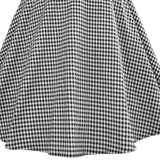 High Waist 50s Vintage Pinup Dress Robe Black Plaid Printed Women Autumn Sleeveless Swing Rockabilly Midi Vestidos