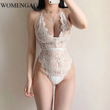 Summer New Fashion Womens Sexy Lace Mesh V Neck Girl Female Sleeveless Flowers Skinny Rompers