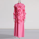 Fashion Casual Style Dress Women's 2025 Spring New Lead Women's Dress Embroidery Splicing High-End