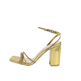 Ms. High-Heeled Sandals Square Head Thick Heded Toe Diamond Belt Fashion And Simple Female