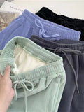 Winter Women Casual Sports Pants Fashion Fleece Sweatpants Baggy Thick Joggers Trousers Female Sporting