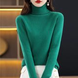 Zingj Autumn Winter New Turtleneck Sweater Set Slim Thin Close-Fitting Knit Bottom With Coat Money-Outfit