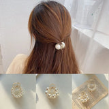Mini Round Pearl Hair Clips for Women Girls Hair Claw Chic Barrettes Claw Crab Hairpins Styling Fashion Hair