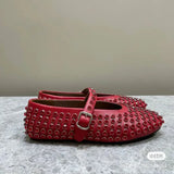 Drill Large-Size Water Drill Rivet Single Shoes Full Of Diamond Belt Buckle Round Head Flat Floor Comfortable Fashion Women's Singles