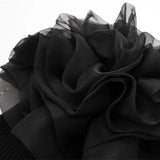 Ruffle Black Bodysuit For Woman Off Shoulder Sexy Lingerie Women Body Organza Sleeveless Bodysuit Y2k Women's Summer