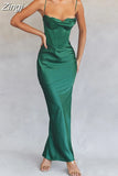 Women Maxi Bodycon Dress 2023 New Arrivals Lined Pink Spaghetti Strap Dress Sexy Celebrity Club Night Party