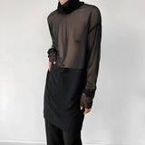 Mesh Turtle Neck