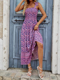 Long Bohemian Print Strap Loose Casual