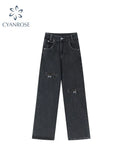 Jeans Streetwear Y2K Vintage Harajuku High Waist Pants 2022 Summer Female Fashion Gothic Hip Hop Denim Wide Leg