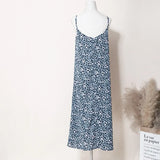 2021 Summer Leopard Midi Dress Woman Sleeveless Camisole Dress Korean Female Sundress Leisure