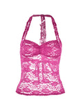 backless lace halterneck