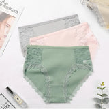 Hot Sale Cotton Panties Comfot Seamless High Waist Women's Panties Solid Lace Briefs Underwear Sexy Plus Size