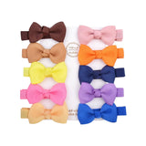 Cute Mini Bowknots Hair Clips For Baby Girls Colorful Ribbon Boutique Barrettes Hairpin Headwear Kids Hair