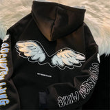 Zingj Sweatshirt Punk Goth Wing Letter Print Hoodies Streetwear Plus Size Jacket Long Sleeve Tops Aesthetic Girls Clothes 211-1-Outfit