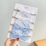 Soft Nylon Baby Girl Headband Bowknot Newborn Headbands Elastic Hair Bands Infant Turban Headwear Kids Hair