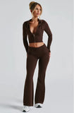Autumn New Women's Decoration Short Hooded Top Sleeves Casual Pants Fashion Set Women's Two-Piece