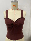 Zingj New Sweater Belt Vest Inside The Knot V Neck Without Sleffowed Wear Bottom Strapless Top Female-Outfit