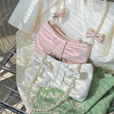 Pearl Bow Aesthetic Shoulder BagOutfit