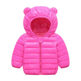 Toddler Boys Jackets Autumn Winter Long Sleeve Hooded Character Pattern Children Outerwear Coats Kids
