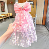 Girls Beautiful Chiffon Bow Print Flower Strawberry Hairpins Headband Kids Sweet Hair Decorate Clip Fashion Hair
