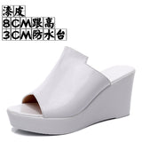 Waterproof Table Thick Bottom Slippers High Slope And Fitting Room Slippers Ultra-High Heel Night Shop Show Loose Girl Cold