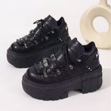 New Black Old Dad Shoes Thick-Soled Women's Shoes Heavy Metal Personality Goo-Punk Boots