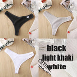 8 Colors Women's Thong G-String Cotton Thongs Women's Panties Sexy V Waist Female Underpants Pantys Lingerie