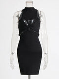 Spring 2025 New Hollow Knitted Vest Dress Slimy And Sexy Short-Packed