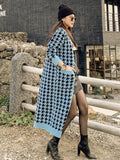 Women Knitted Long Cardigan Coat Sweater Women Korean Fashion V-Neck Casual Ladies Winter New Arrival Knitwear