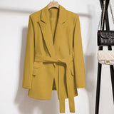 Zingj Spring And Autumn New Version Of The Korean Suit Jacket Female Belt Slim Show Thin Temperament Fashion Fried Street Small Suit