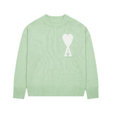 Color Love Jacquard Knitted Long-Sleeved Sweater For Men And Women 2023 Autumn And Winter Lovers'