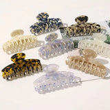 Quality Acetate Leopard Hair Claws Large Barrette Crab Claw Clip Bath Clip Ponytail Clip For Women Girls Hair