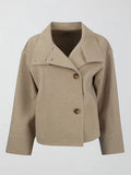 Autumn And Winter New Women's Small Casual Casual Collar Buckle Hairs Of The Short Coat