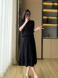Luxury Small Fragrant Style Knitted Dress Dress Women's New Hollow Half-Dress Two