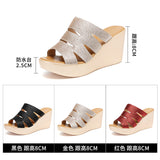 Heel Slippers Women Wear 2023 Summer New Waterproof Platform Size 4143 Muffin Thick Soles Fish Mouth Sandals