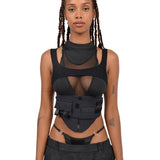 Lace Crop Top Women Gothic Clothes Ropa Aesthetic Tops Women Summer 2022 Fairy Grunge Tanks Camis Haut