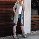 Zingj 2024 Women's Knitting Pocket Cardigan Long Sleeve Casual Knit Loose Sweater Sweater Coat Women-Outfit