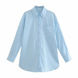 Street Fashion 14 Color Urban Women With Pocket Shirt Casual Autumn