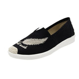 Size 35-42 Embroider Women Shoes 2019 Loafer Casual Slip on Shoes Woman Espadrilles Hemp Canvas Flat Shoes