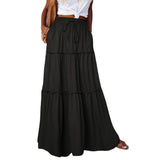 Women's Summer New Wood Ear Layered Skirt High Waist Tight With Lotle Side